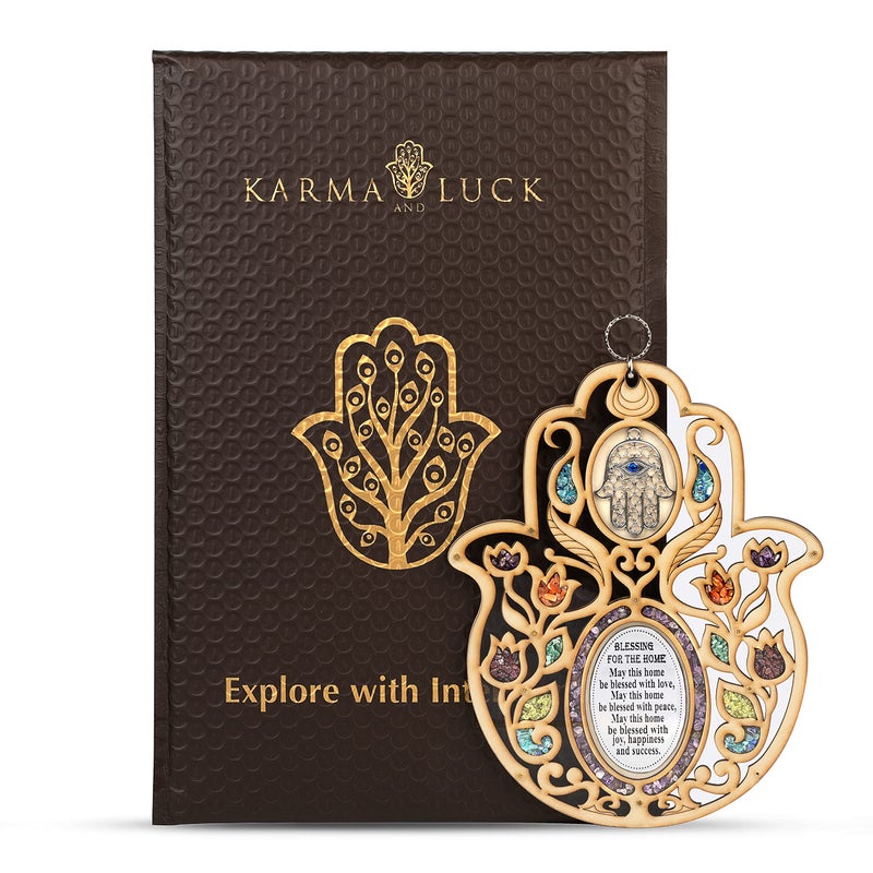 KARMA AND LUCK الكرمة ونمو الحظ في النعمة - شجرة الحياة: ارفع مساحتك مع لوحة نعمة الجدار متعددة الحجر (7.5 "" × 6 "") مصنوعة يدويًا في الأرض المقدسة (10 "" × 8 "" - Image 4