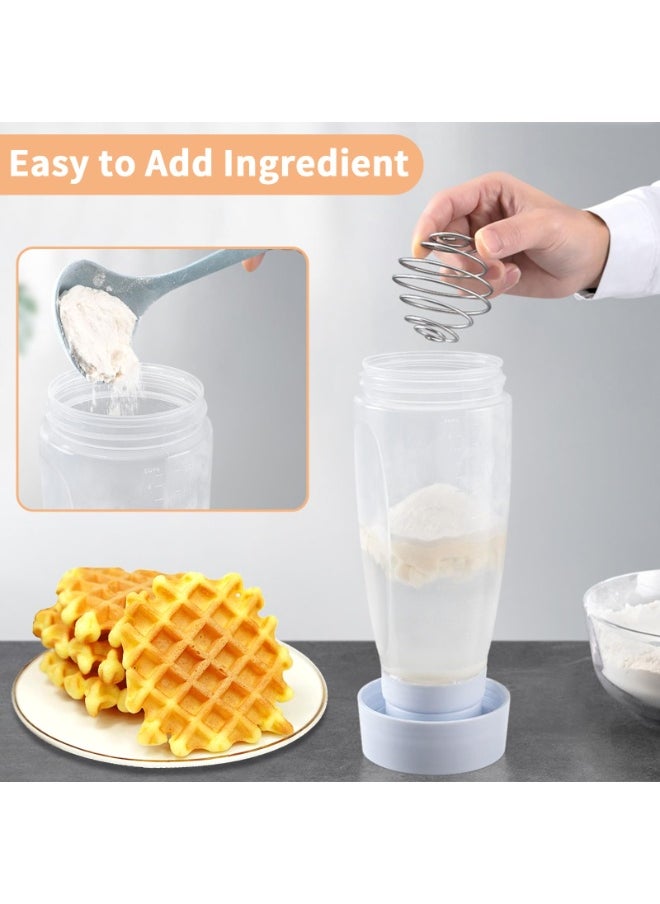 Dovva One Pack 33 Oz Silicone Pancake Batter Mixer & Dispenser with BlenderBall Whisk - for Cupcakes, Muffins, Crepes  - Image 4