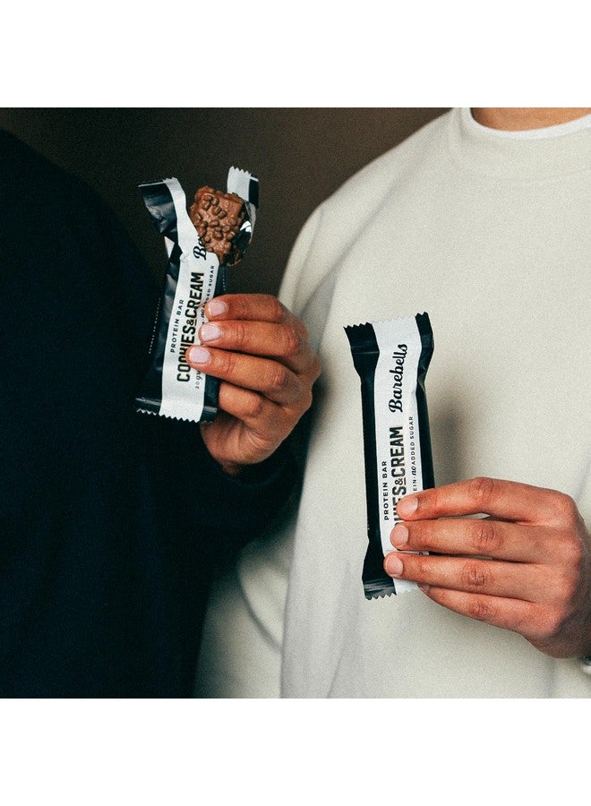 بيربيلز باربيلز بروتين بار كوكيز آند كريم - 12 قطعة، 20 غرام من الحلوى الغنية بالبروتين - بار شوكولاتة مغذي مع 1 غرام من إجمالي السكريات - وجبة إفطار سريعة أو وجبة خفيفة بعد التمرين - Image 4
