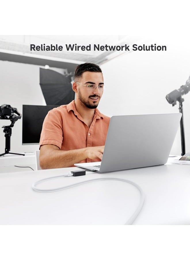 Cable Matters كابل إيثرنت قصير Cat 6 بدون عوائق بسرعة 10Gbps بطول 6 أقدام (كابل Cat 6، كابل Cat6، كابل إنترنت، كابل شبكة) باللون الأبيض - Image 5