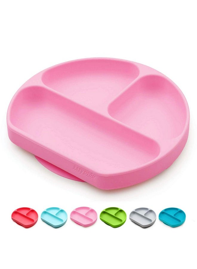 Baby Drom - Silicone Suction Plates For Babies Stick To High Chair Trays And Table Divided Baby Dishes Perfect Kids Plates Bpa Free - Image 1