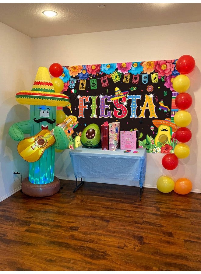 CINRAY Mexican Fiesta Backdrop 8x6FT Mexican Party Decorations Mexican Theme Paper Flowers Photography Background Fiesta Birthday Party Decor Photo Props - Image 4