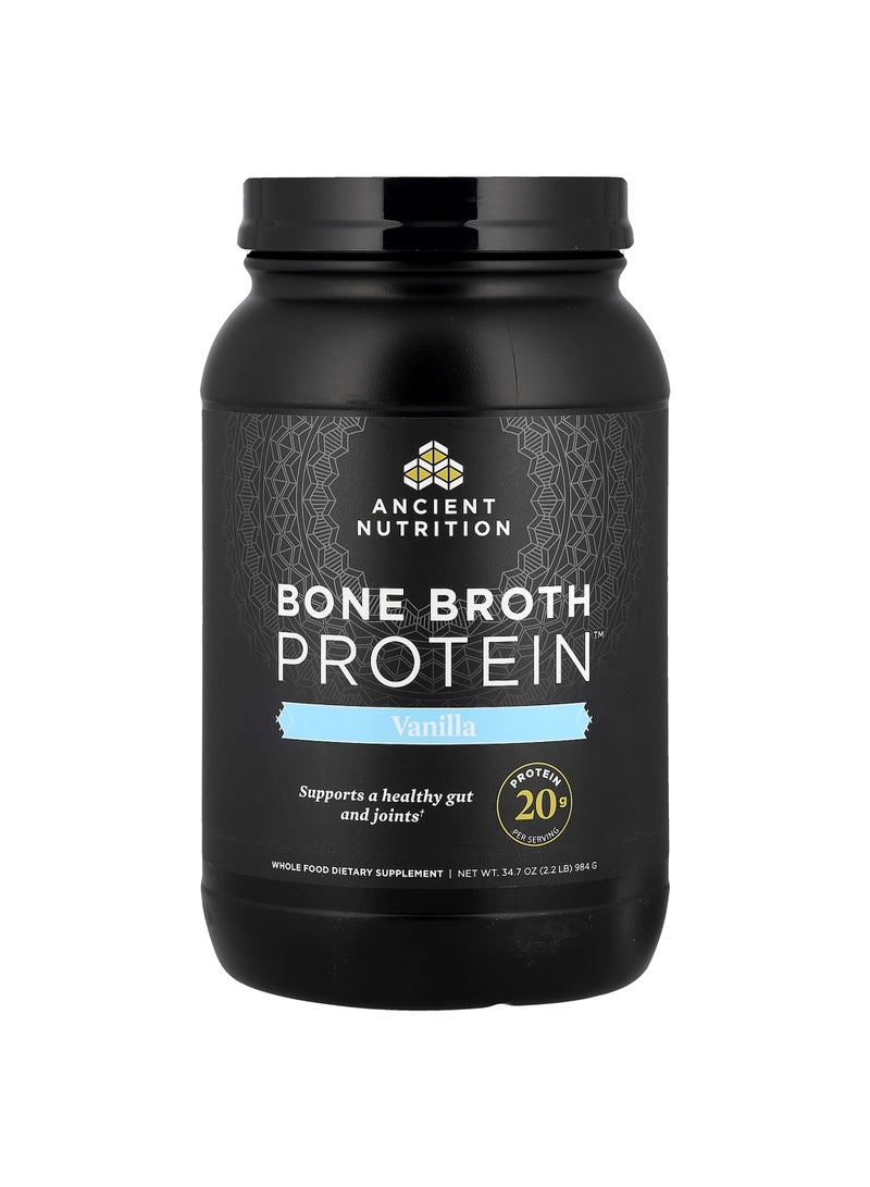 Ancient Nutrition Bone Broth Protein™, Vanilla, 2.2 lbs (984 g)
