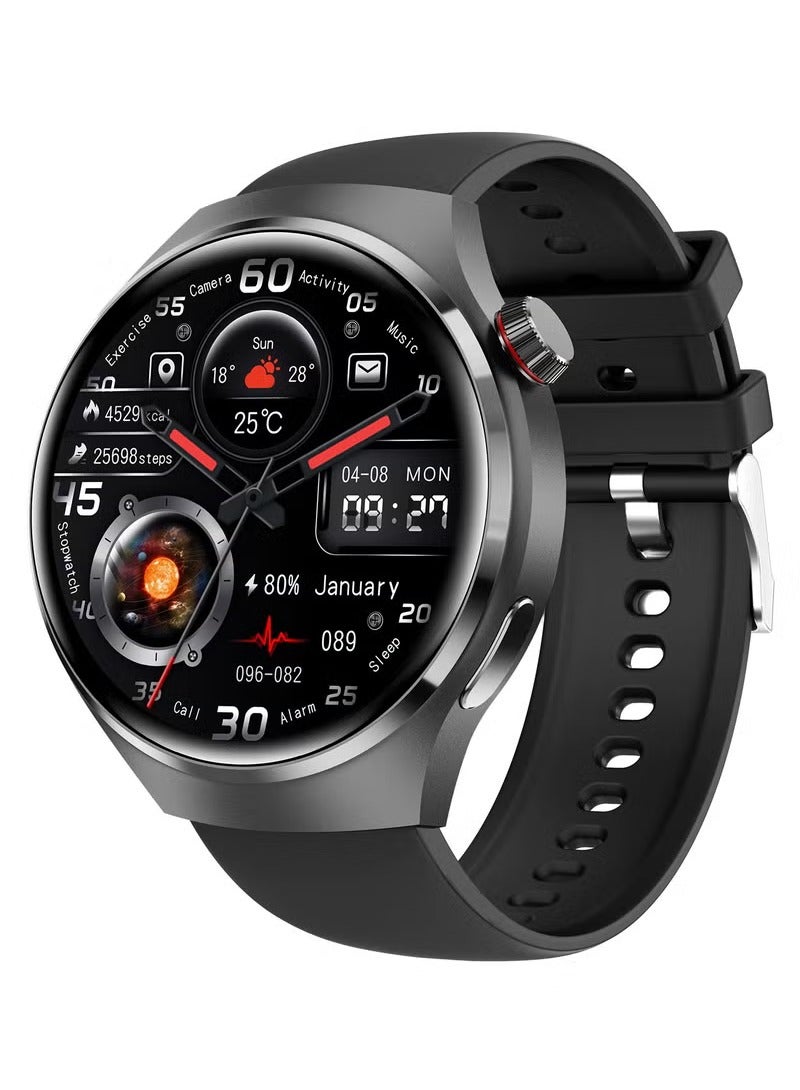 Telzeal AMOLED T3 Round Shape Large Screen Display Smart Watch With 3 Pair Straps and Wireless Charger For Ladies and Gents - Image 1