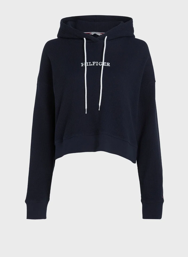 TOMMY HILFIGER Logo Drawstring Hoodie