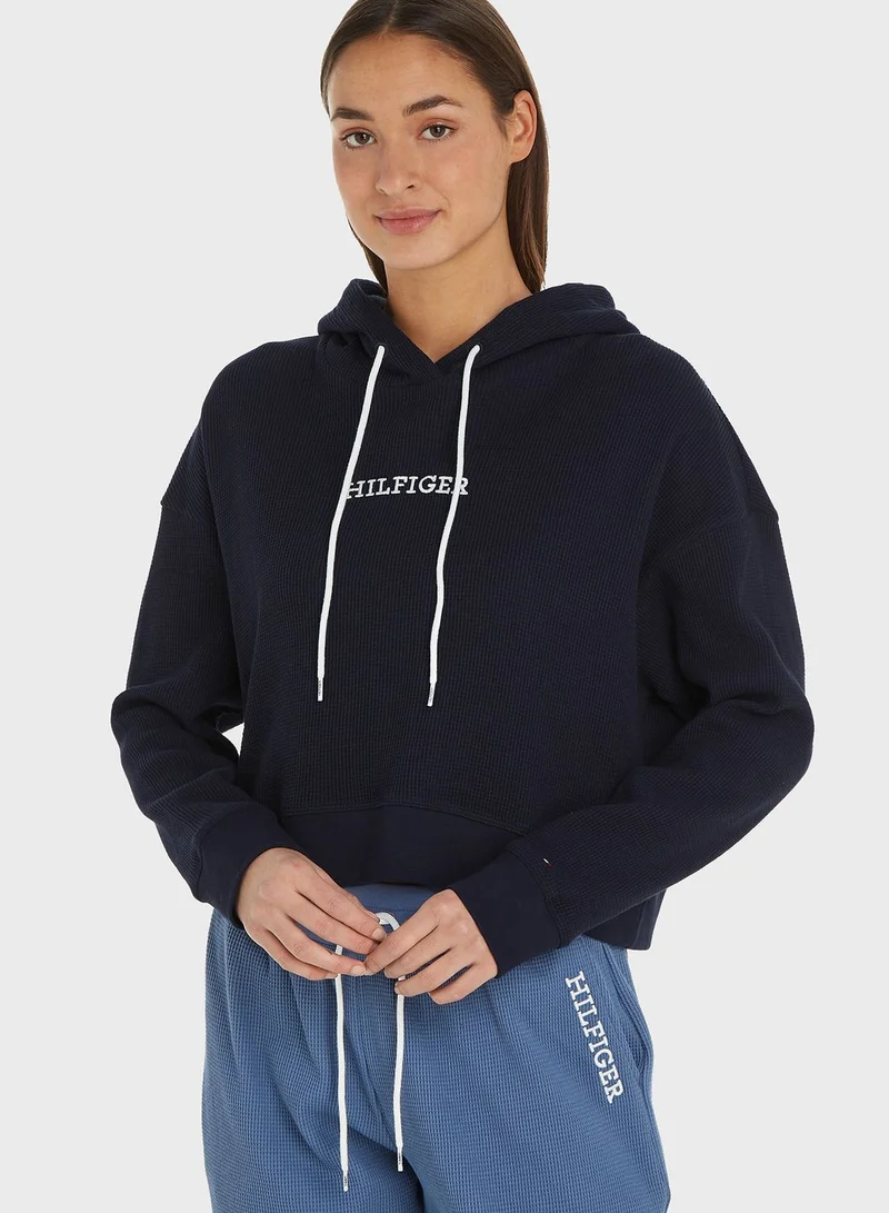 TOMMY HILFIGER Logo Drawstring Hoodie