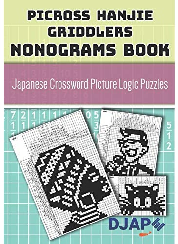 Picross Hanjie Griddlers Nonograms Book Japanese Crossword Picture Logic Puzzles  - Image 1