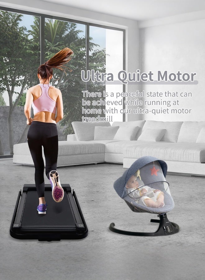 RUIYADA Foldable 2-in-1 Walking Pad Treadmill, 3.5HP Silent Motor, Adjustable Incline, Remote Control, LED Display, Home Fitness Equipment Max 110kg - Image 3
