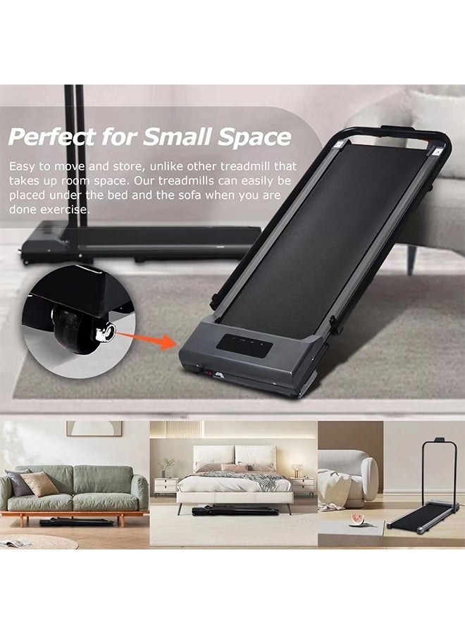 RUIYADA Foldable 2-in-1 Walking Pad Treadmill, 3.5HP Silent Motor, Adjustable Incline, Remote Control, LED Display, Home Fitness Equipment Max 110kg - Image 2