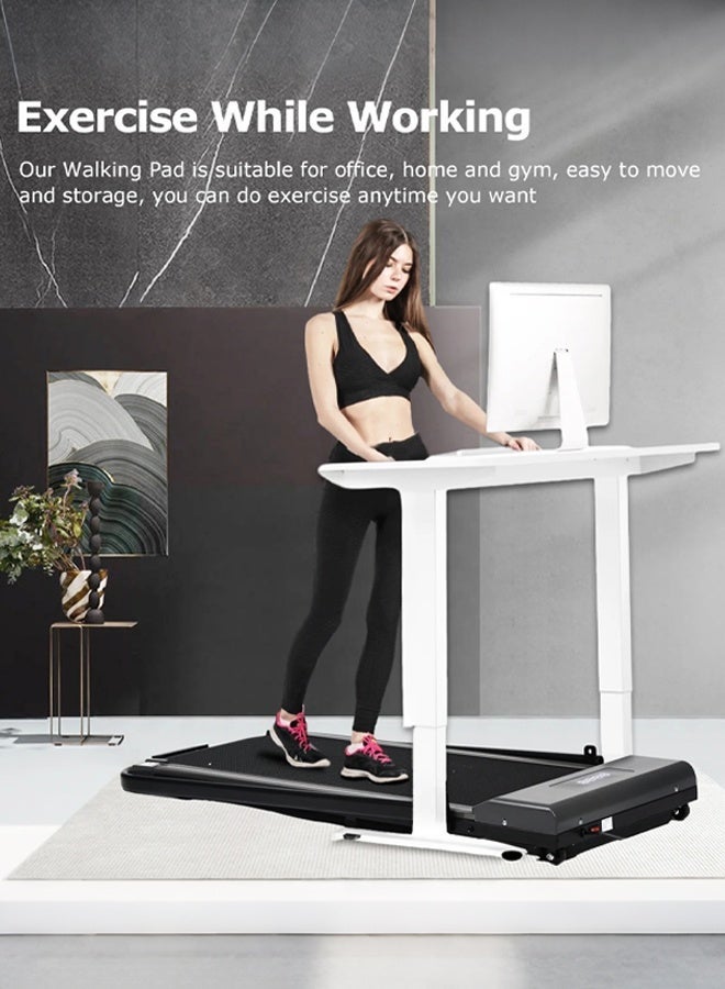 RUIYADA Foldable 2-in-1 Walking Pad Treadmill, 3.5HP Silent Motor, Adjustable Incline, Remote Control, LED Display, Home Fitness Equipment Max 110kg - Image 4