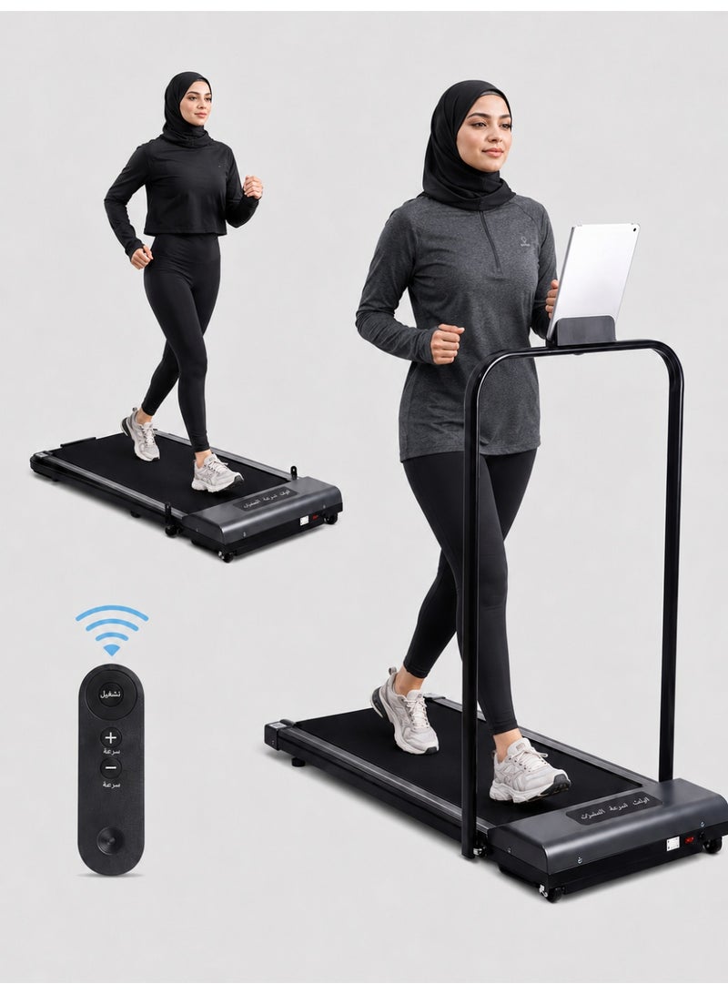 RUIYADA Foldable 2-in-1 Walking Pad Treadmill, 3.5HP Silent Motor, Adjustable Incline, Remote Control, LED Display, Home Fitness Equipment Max 110kg - Image 1