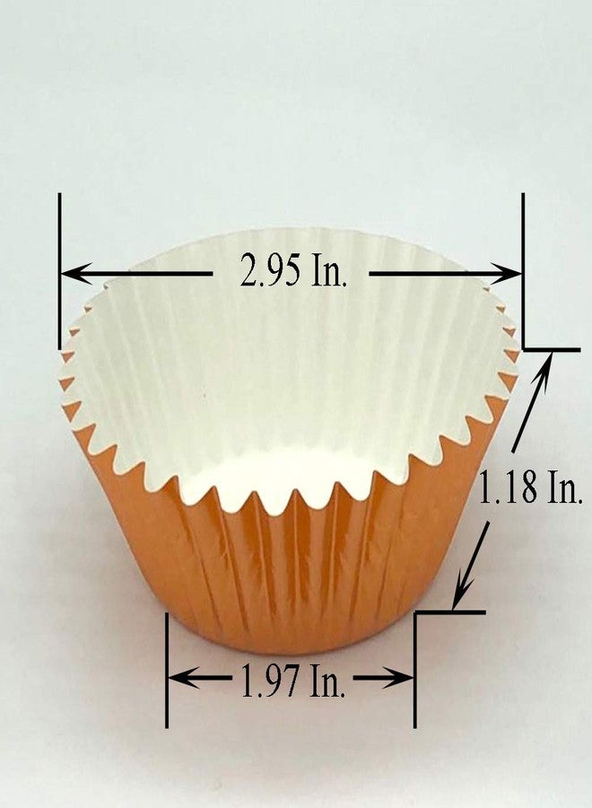 Huaswan Warm Orange Foil Cupcake Liners Standard Baking Cups for Party, Birthday and More, 120-Count - Image 2