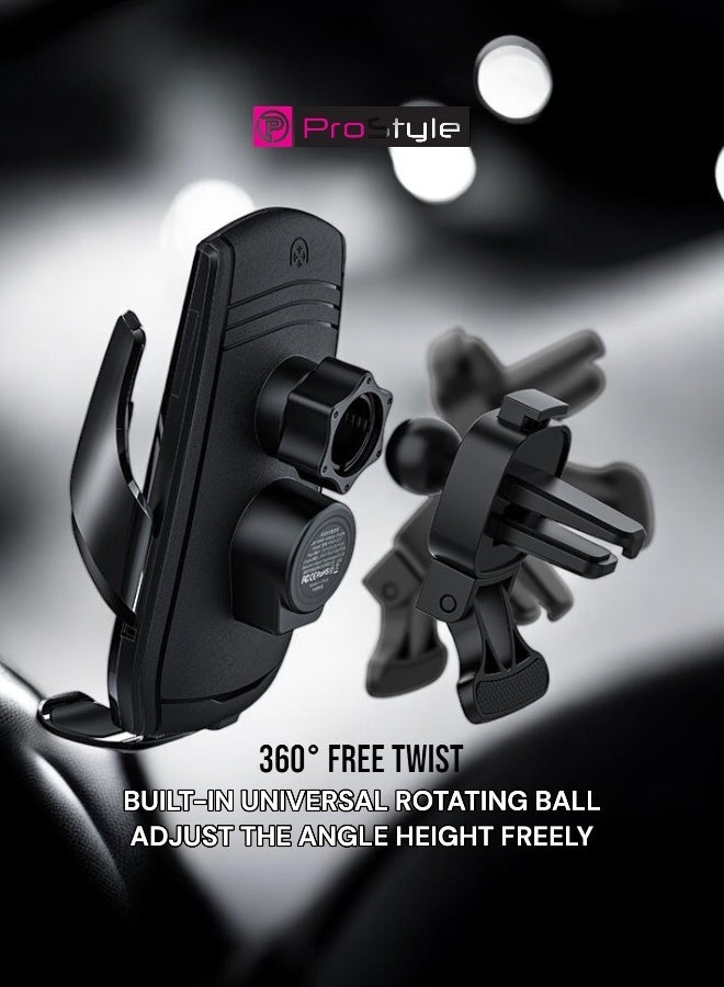 Prostyle 15W Wireless Car Charger Automatic Phone Holder for Air Vent Car Mount Fast Charging Mobile Holder Compatible with iPhone 16 15 14 13 12 Samsung Galaxy S24 S23 Xiaomi and Other Smartphones - Image 3