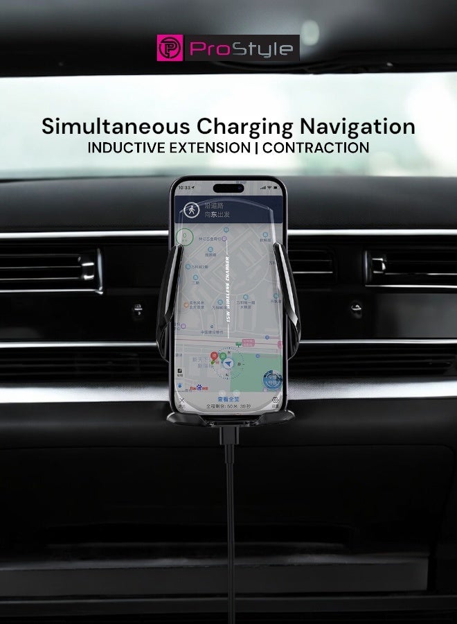 Prostyle 15W Wireless Car Charger Automatic Phone Holder for Air Vent Car Mount Fast Charging Mobile Holder Compatible with iPhone 16 15 14 13 12 Samsung Galaxy S24 S23 Xiaomi and Other Smartphones - Image 5