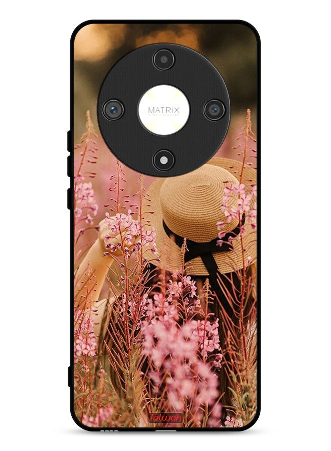 Tolwak Honor X9b 5G Protective Case Cover Hat Girl In Flowers - Image 1