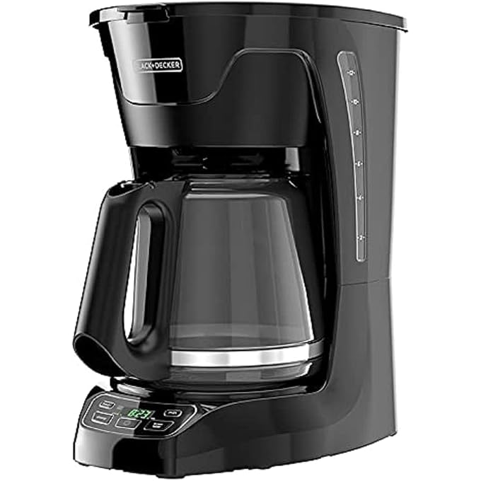 BLACK&DECKER CM1110B Programable 12-Cup Coffee Maker, Easy Pour, Non-Drip Carafe with Removable Filter Basket, Black - Image 1