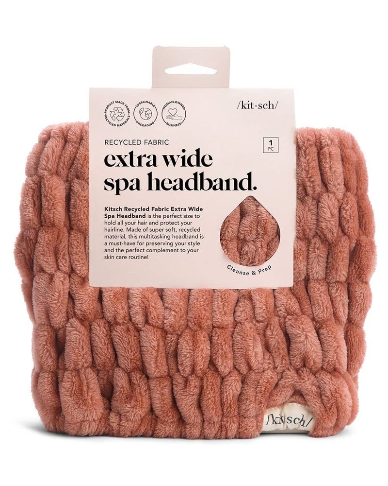 KITSCH Dusty Rose Extra Wide Spa Headband, 1 EA