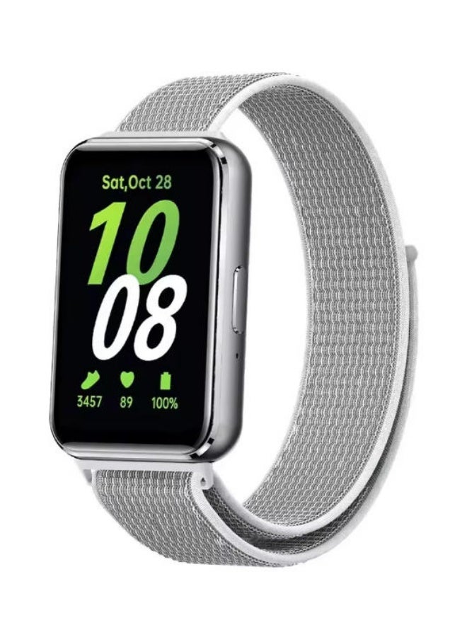 QIRG Nylon Bands for Samsung Galaxy Fit 3 Band Women Men, Soft Adjustable Replacement Watch Strap Compatible with Galaxy Fit 3 Smartwatch Accessories(Grey) - Image 1