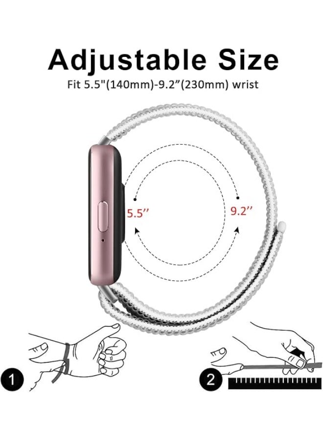 QIRG Nylon Bands for Samsung Galaxy Fit 3 Band Women Men, Soft Adjustable Replacement Watch Strap Compatible with Galaxy Fit 3 Smartwatch Accessories(Grey) - Image 4