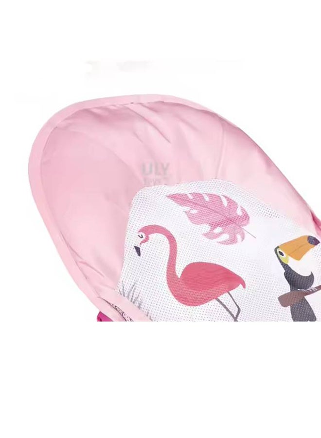 Tiibaby حمام أطفال ديلوكس، تصميم استوائي وردي 0-18 شهر - Image 5