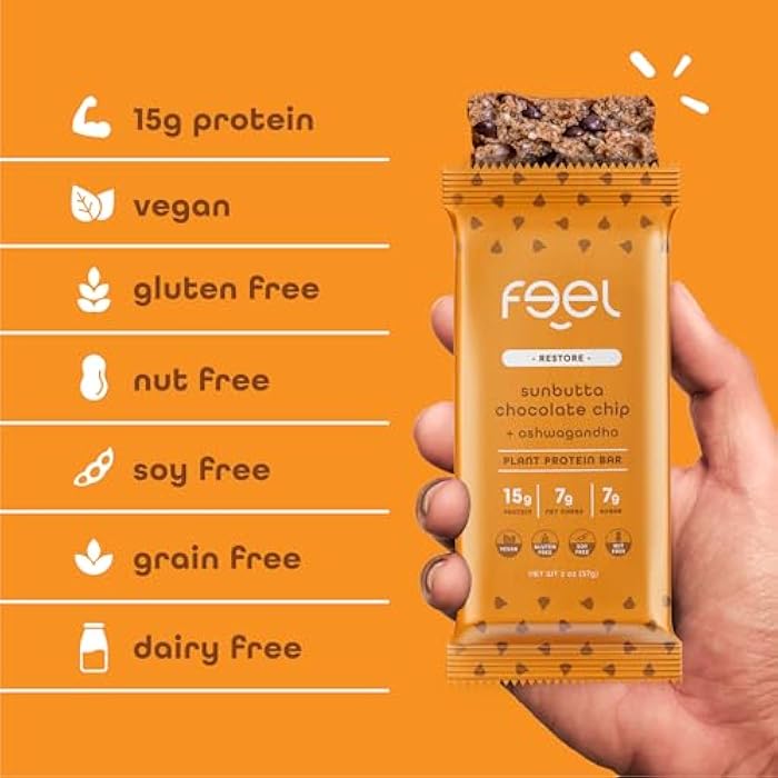 Feel Vegan Protein Bars | Variety Pack | Keto | Gluten Free | Organic | 15g Protein | Low Carb | Dairy Free | 6 Flavors | Non GMO | Soy Free | Grain Free – 6 Pack - Image 5