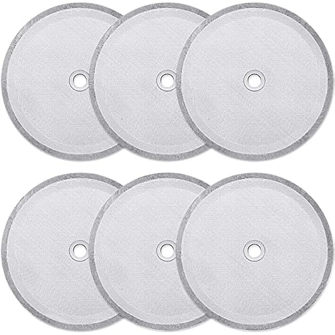 BIGTHREE French Press Screen Filter Replacement Mesh Coffee Filters Replacement Stainless Steel French Press Filter 6Pcs 4 Inch For 8 Cup 34 Oz 1000 Ml Frenchpresscoffeemakers Teamachines - Image 1