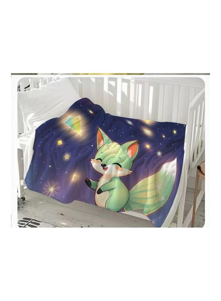general Baby and children's cartoon flannel thin blanket (warm and comfortable, suitable for sleep, games) 70cm*100cm - 1158 - Image 2