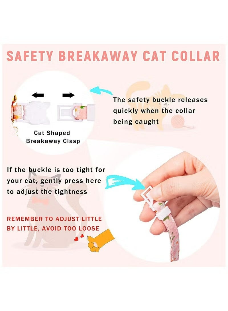 Airtag Cat Collar Adjustable Breakaway Kitten Collars with Silicone Airtag Holder Bells and Flower Charm Puppy Small Pet Collar - Image 5