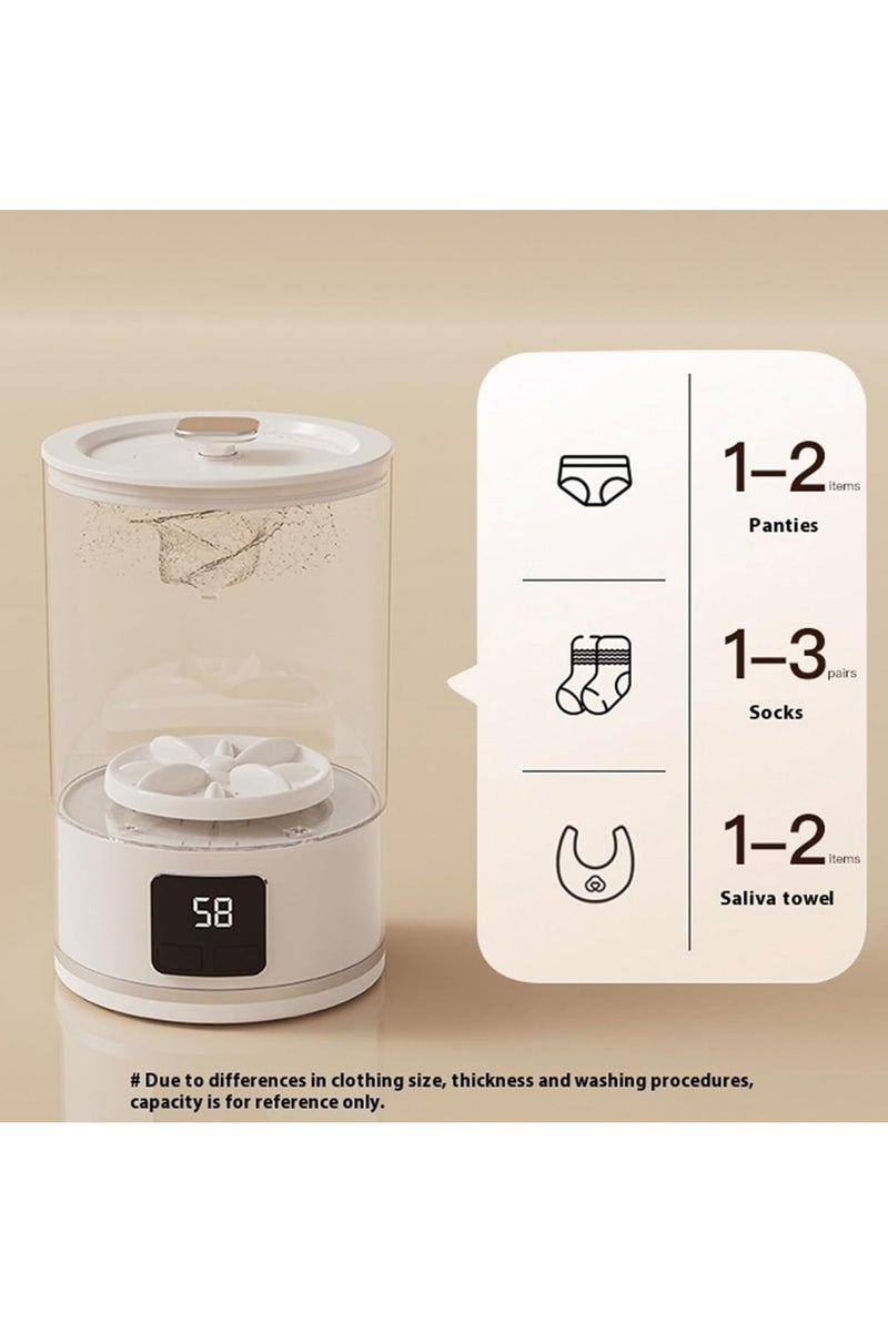 Eesyy Portable Washing Machine 15W Cordless Mini Washer – Compact  Rechargeable for Underwear, Socks, Baby Clothes | Perfect for Travel, Camping, Dorms  RVs - Image 2