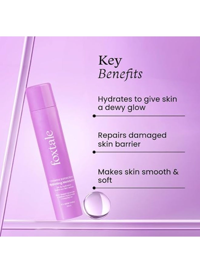 foxtale 5x Hydrating Ceramide Moisturizer for Face | Micro Hyaluronic Acid & 3 Ceramides | Lightweight | Fast Absorbing | Repairs Skin Barrier and Texture | Men & Women - 50ml - Image 4