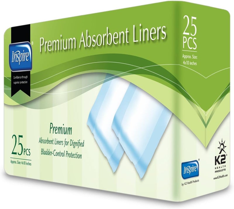 Inspire Premium Incontinence Panty Liners 4 Inches X 10 Inches 250 Count - Image 1