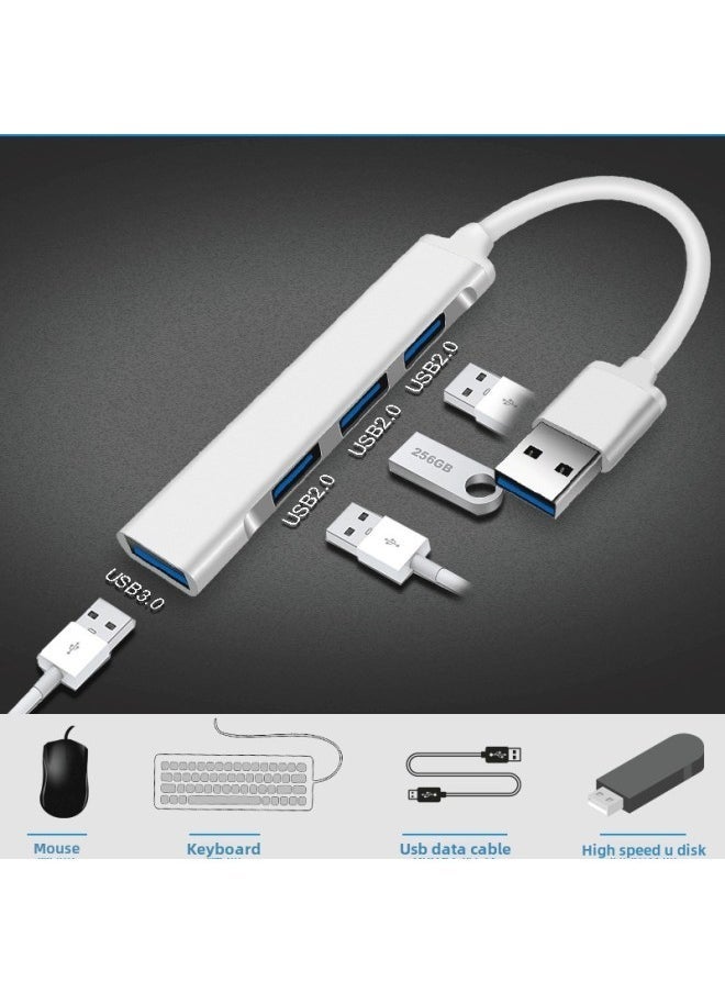 Computer USB3.0typeC HUB Extender Docking Station Four-in-one Hub Manufacturers Hot Sale-Number Of Interfaces:Usb2.0 Silver - Image 2