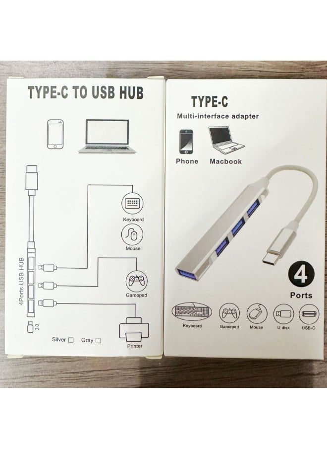 Computer USB3.0typeC HUB Extender Docking Station Four-in-one Hub Manufacturers Hot Sale-Number Of Interfaces:Usb2.0 Silver - Image 5