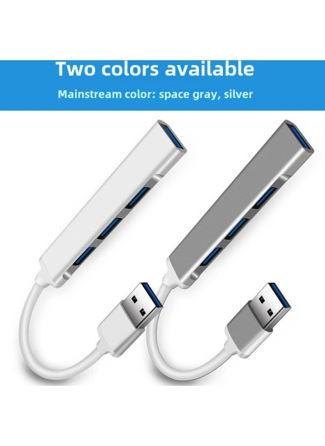 Computer USB3.0typeC HUB Extender Docking Station Four-in-one Hub Manufacturers Hot Sale-Number Of Interfaces:Usb2.0 Silver - Image 3