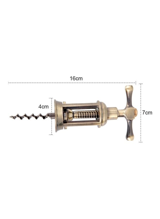 NIBEMINENT Retro Zinc Alloy Bottle Corkscrew Opener Gold  - Image 4