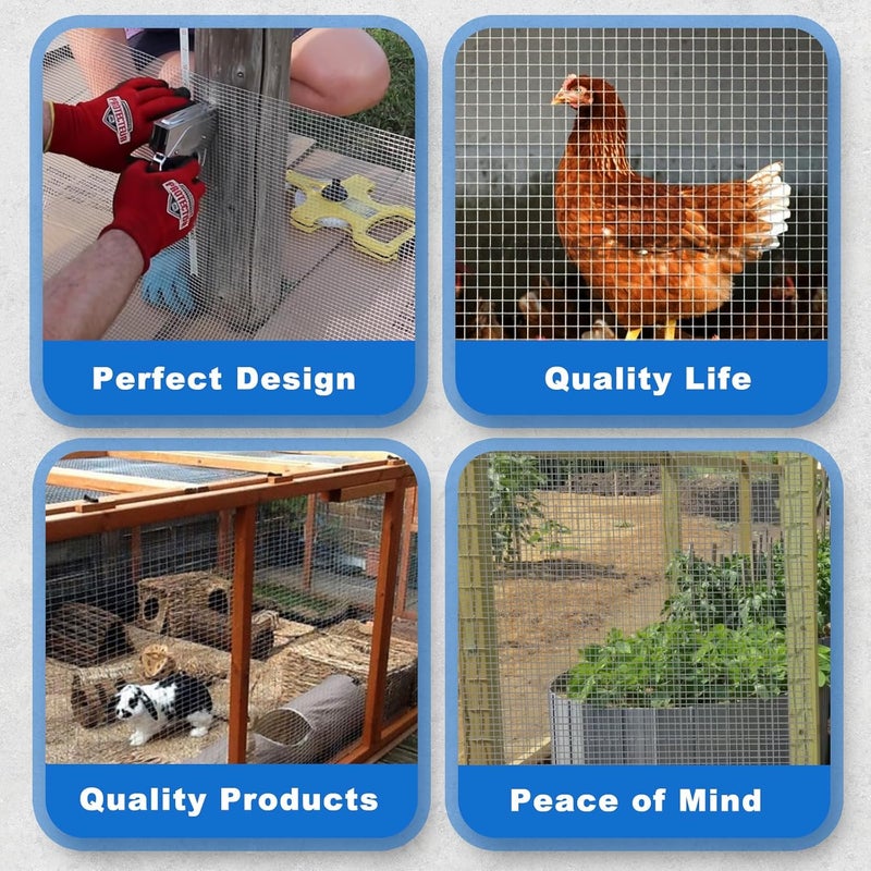 Metamesh 19 Ga Hardware Cloth 1/2 inch 48" x 50' - Premium Chicken Wire Mesh Roll for Effective Garden Fencing, Chicken Runs, and Robust Gopher Mesh Protection - Image 5