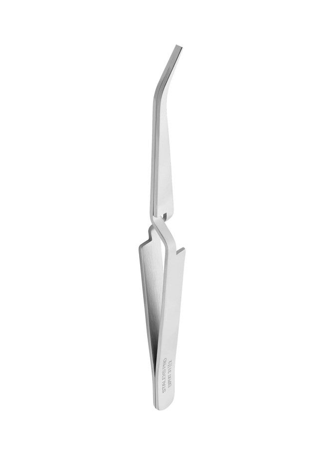 STALEKS PRO Expert 31 Type 2 Reverse Action Nail Art Tweezers (Curved) - Stainless Steel for C-Curve Clamping & Extension Modeling - Image 1