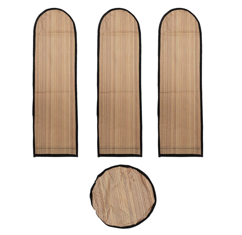 Kuber Industries PVC Wooden Design Dust Proof Three Blade Ceiling Fan Cover (Light Brown) 54KM4011 - Image 4