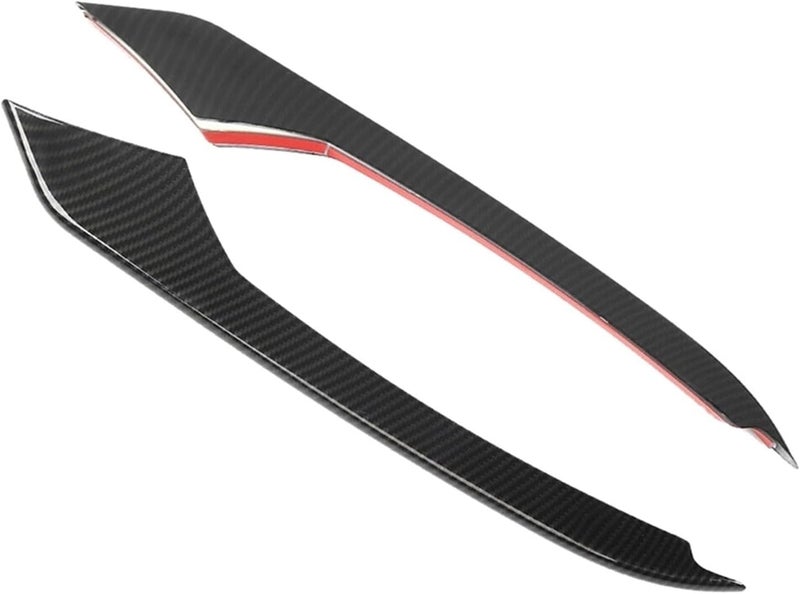 DEMULAX Carbon Fiber Fog Light Lamp Eyebrow Cover Trim for Ford Mustang - Image 1