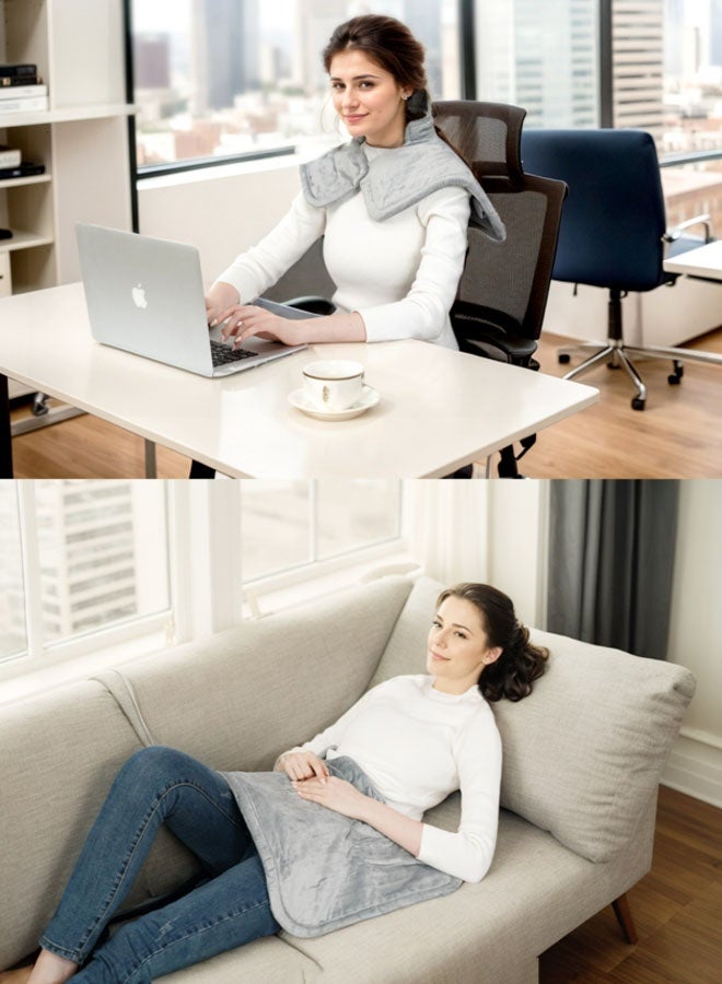 general 6-speed thermostat, shoulder and neck heating pad, hot compress, physiotherapy, gravity shoulder pad, shoulder and neck protection, electric heating shawl, warm-up blanket - Image 3