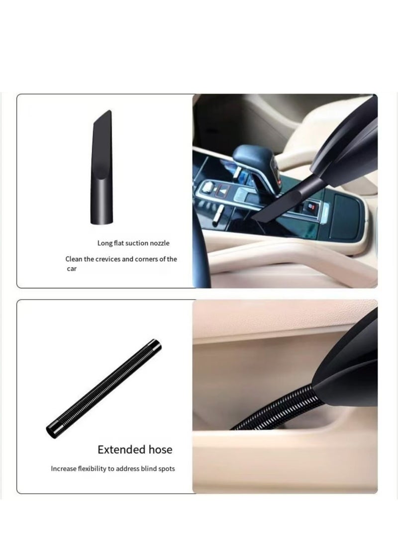 4-in-1 Car Vacuum Cleaner High Power, Tire Inflator Portable Car Vacuum with Digital Tire Pressure Gauge LCD Display and LED Light, 12V DC, 15FT Cord, Essential Accessories for Men Women - Image 4