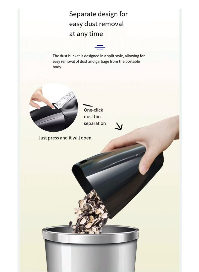 4-in-1 Car Vacuum Cleaner High Power, Tire Inflator Portable Car Vacuum with Digital Tire Pressure Gauge LCD Display and LED Light, 12V DC, 15FT Cord, Essential Accessories for Men Women - Image 5