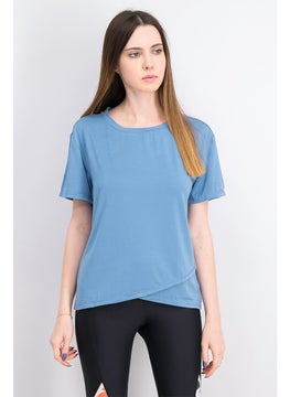 Women Sportswear Fit Short Sleeve T-shirt, Blue