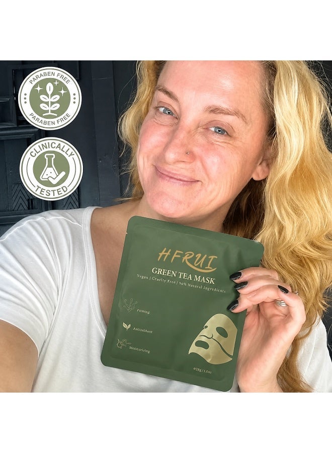 HFRUI  Green Tea Mask – Calming Peel Off Mask for Face – tea polyphenols-Deep Cleansing & Hydrating Green Tea Facial Mask for Smooth, Radiant Skin (4 units) - Image 5