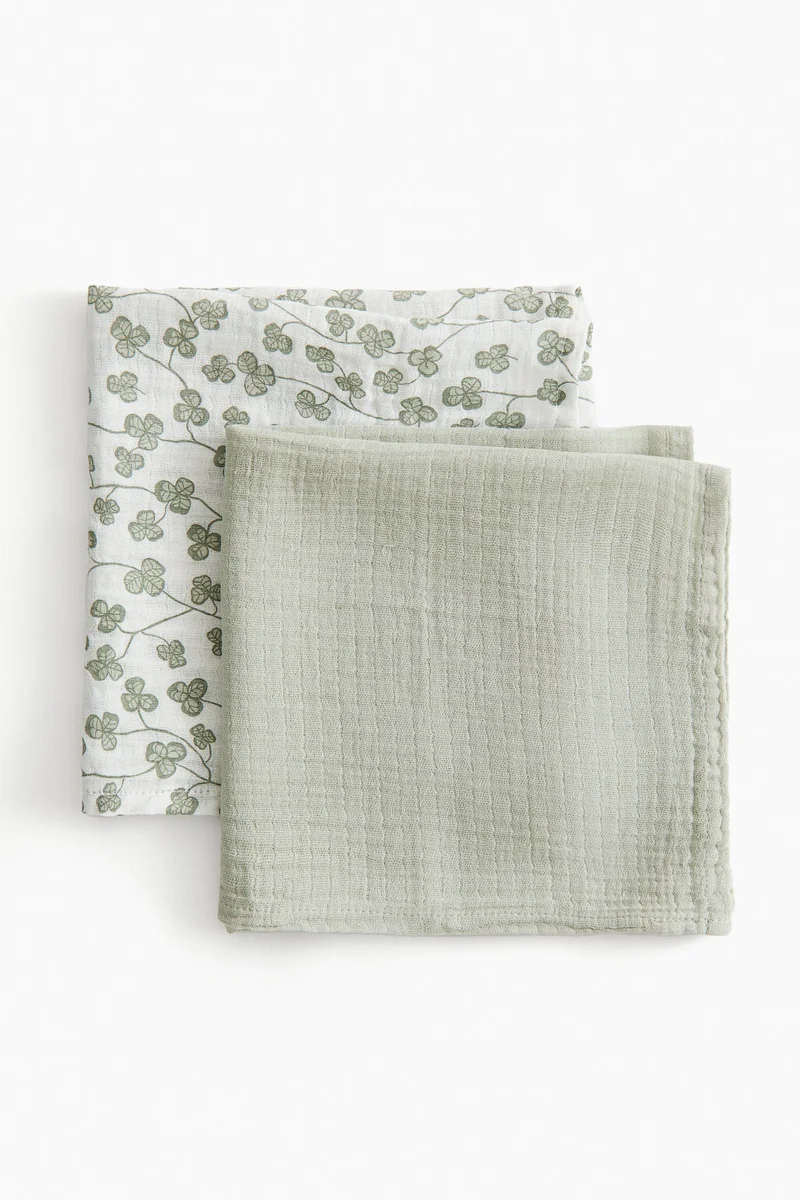 H&M 2-pack muslin blankets