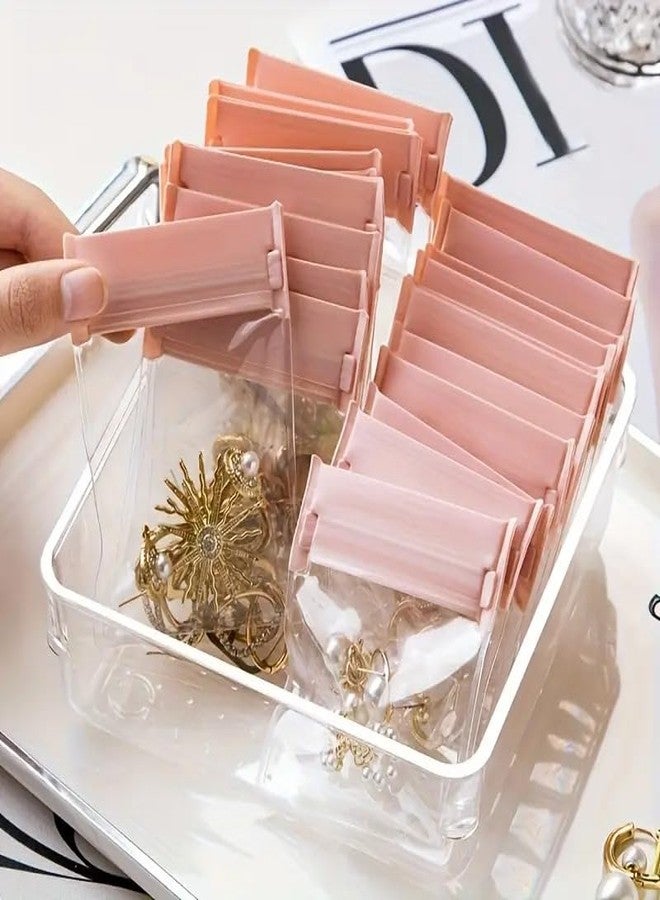VANITYA 10 Pcs Mini Jewelry Storage Pouch Organizer | Transparent Resealable Bags for Earrings, Rings, Pendants, Coins, Gift Packaging, Travel & Wedding Return Gifts, Small Accessories Storage - Image 1