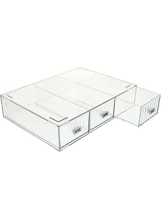 Stackable Desk Organizer Box Drawers For Office Supplies Cosmetics Desktop Storage - Image 1