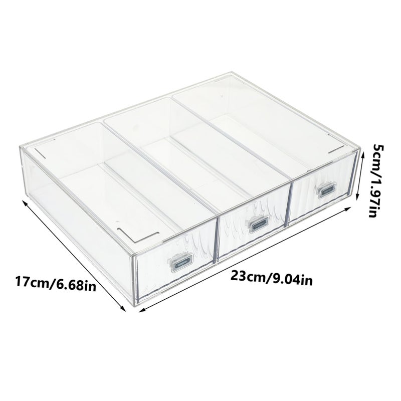 Stackable Desk Organizer Box Drawers For Office Supplies Cosmetics Desktop Storage - Image 3