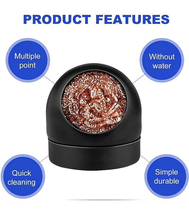 Swardman Tool Soldering Tip Cleaning Ball Black Shell Cleaner Kit - Image 5