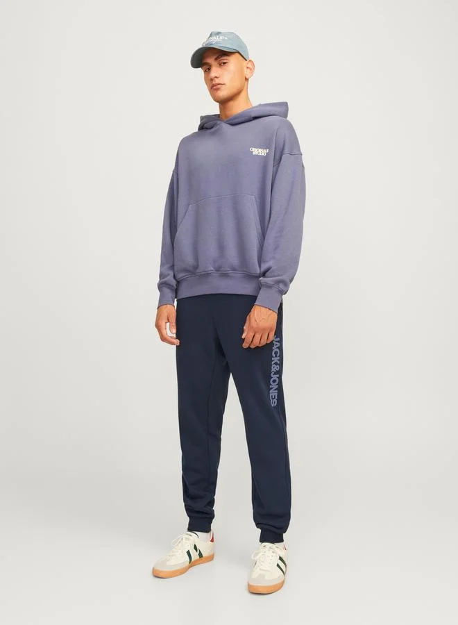 JACK & JONES Logo Print Regular Fit Joggers